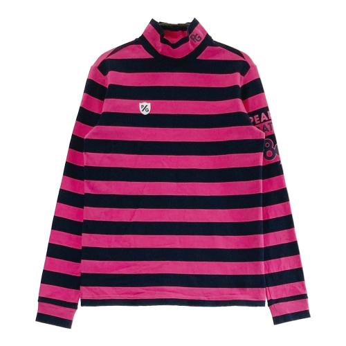 PEARLY GATES パーリーゲイツ ハイネック 長袖Tシャツ ボーダー柄
