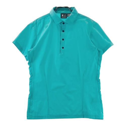 DESCENTE GOLF デサントゴルフ 半袖ポロシャツ 市松柄 グリーン系