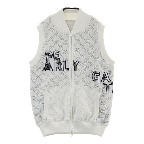 PEARLY GATES パーリーゲイツ リバーシブル ニット ベスト ホワイト系