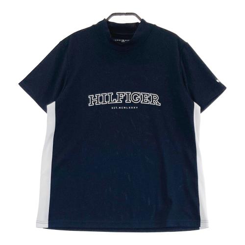 ト極備品ミーヒルフィガーゴルフ XLポロシャツ 総柄 ゴルフウェア ネイビー TOMMY HILFIGER GOLF(トミー ヒルフィガーゴルフ)｜中古ゴルフウェア