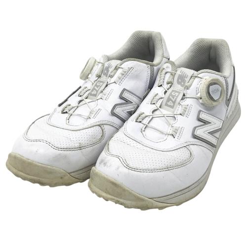 【美品】New Balance ゴルフシューズ BOA シルバー 23.5㎝ ニューバランス ゴルフシューズ 574 v3 SL BOA(R) WGBS574 D スパイク