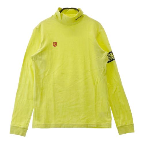 サイズ：3 PEARLY GATES パーリーゲイツ  ハイネック 長袖Tシャツ  イエロー系 [240101469289] ゴルフウェア メンズ ストスト PEARLY GATES パーリーゲイツ ハイネック 長袖Tシャツ イエロー系