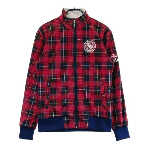 □ 美品 FILA フィラゴルフ 裏起毛 ジップ チェック ブルゾン 4L