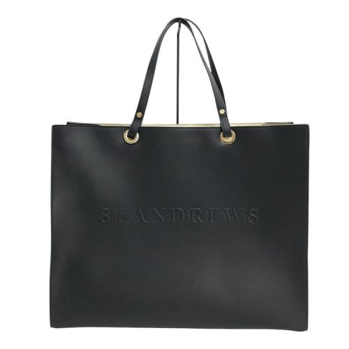 ST ANDREWS セントアンドリュース トートバッグ ブラック系 ランク：B