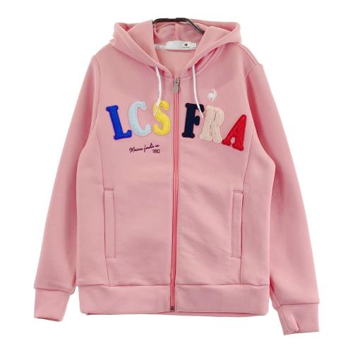 新品未使用：Le Coq Sportif ゴルフピンクチェックジャケット LE COQ GOLF ルコックゴルフ フード付 ジップジャケット ピンク系