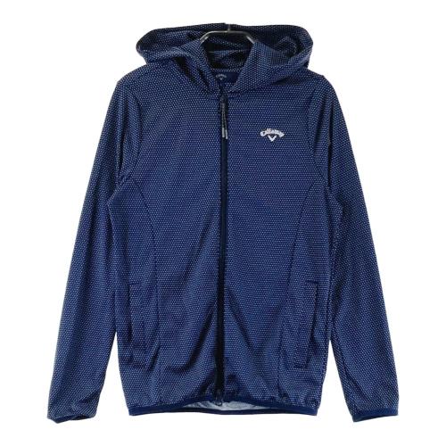 CALLAWAY キャロウェイ 長袖ポロシャツ ドット柄 ネイビー系 サイズ：M