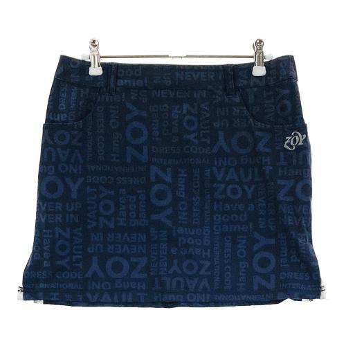 【新品】ZOY ゾーイ 中綿入り ブルー系柄模様 スカート サイズ36 ZOY ゾーイ キュロットスカート ネイビー系 サイズ：36 ランク：A