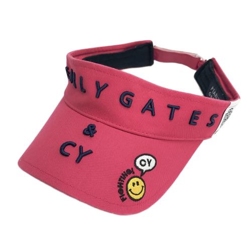 【美品】PEARLY GATES サンバイザー ピンク 30周年記念モデル PEARLY GATES パーリーゲイツ 30周年 サンバイザー ピンク系 ランク：B