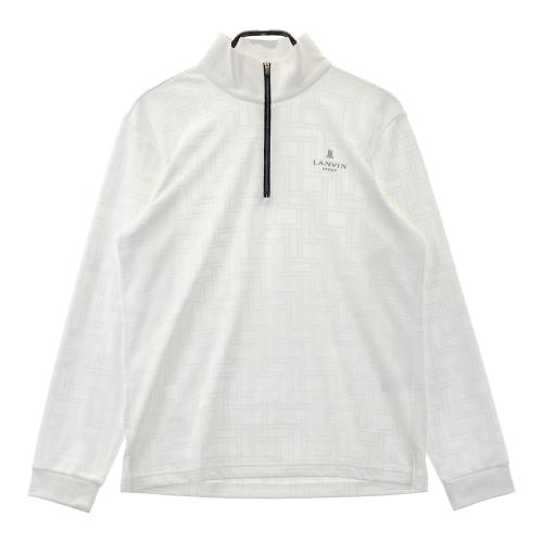 LANVIN SPORT ランバン スポール ハーフジップ 長袖Tシャツ ホワイト系