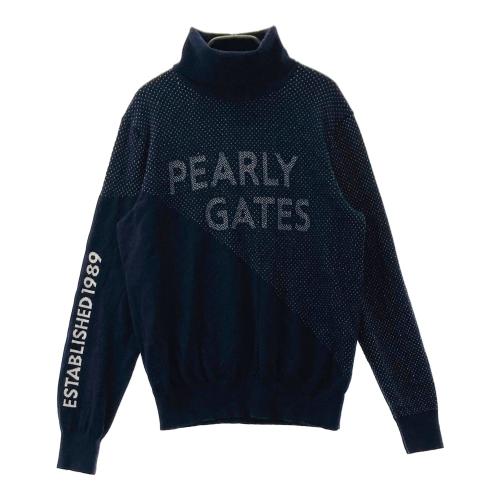 PEARLY GATES パーリーゲイツ タートルネック ニットセーター ネイビー