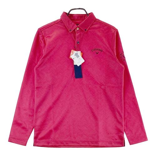 【新品未使用】CALLAWAY キャラウェイ　ゴルフウェア　長袖シャツ ピンク CALLAWAY キャロウェイ 長袖シャツ ピンク系 サイズ：L ランク：B