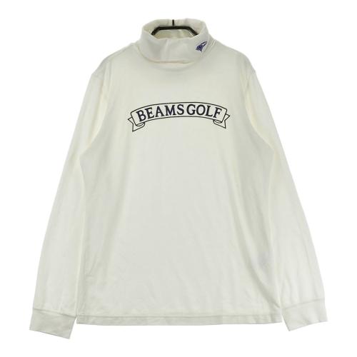 BEAMS GOLF ビームスゴルフ ハイネック 長袖Tシャツ 星柄 ホワイト系
