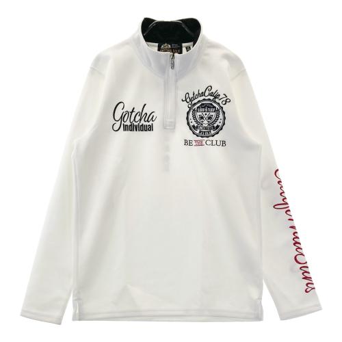 GOTCHA GOLF ガッチャゴルフ ハーフジップ 長袖Tシャツ ホワイト系