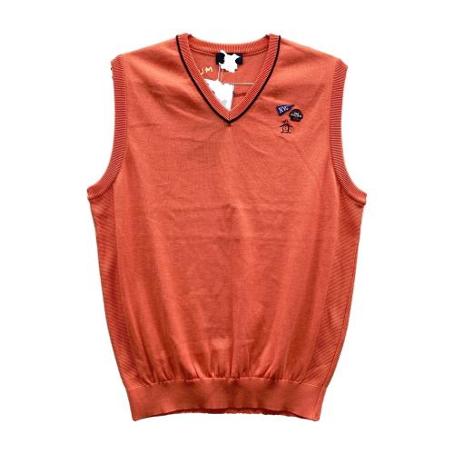 MUNSING WEAR マンシングウェア Vネック ニットベスト ネイビー系