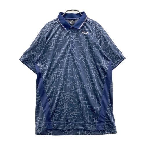OAKLEY オークリー 434185JP 半袖ポロシャツ プリント ネイビー系