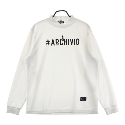サイズ：50 ARCHIVIO アルチビオ A429010 2024年 長袖ハイネックTシャツ ボーダー レッド系 [240101345740] ゴルフウェア メンズ ストスト ARCHIVIO アルチビオ A429010 2024年 長袖ハイネックTシャツ ボーダー