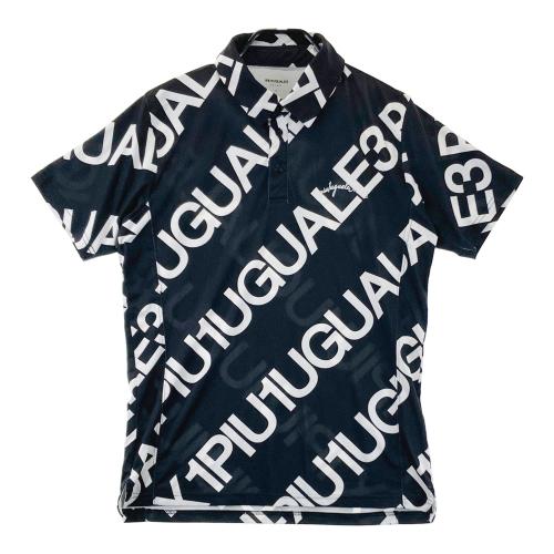 1PIU1UGUALE3 GOLF ポロシャツ 総柄 1PIU1UGUALE3 GOLF GRT056 長袖ポロシャツ 総柄 ブラック系 サイズ：5