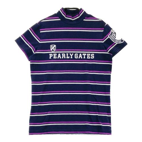 PEARLY GATES パーリーゲイツ ロゴプリント ハイネック 半袖Tシャツ