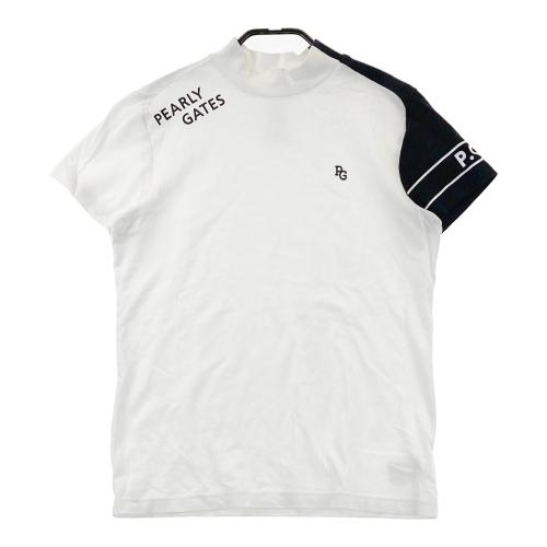PEARLY GATES パーリーゲイツ モックネック 半袖Tシャツ ロゴプリント