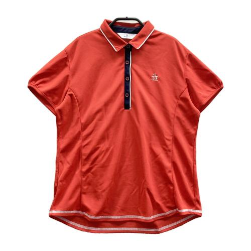 MUNSING WEAR マンシングウェア 半袖ポロシャツ 総柄 レッド系 サイズ