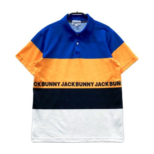 JACK BUNNY ジャックバニー モックネック半袖Tシャツ ブルー系 サイズ