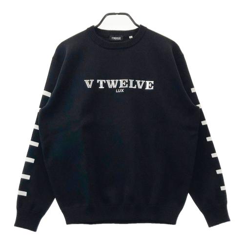 ★V12★ヴィトゥエルブセーターメンズ V12 ヴィトゥエルヴ LUX ニットセーター ブラック系 サイズ：XL ランク