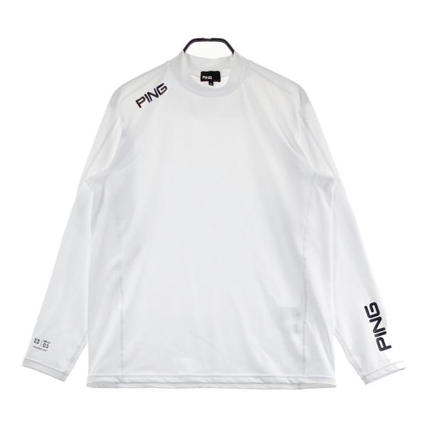 ピン☆長袖シャツ☆白LL☆ゴルフウェア☆PING新品☆メンズ☆定価13200円 PING ピン ハイネック長袖Tシャツ ホワイト系 サイズ：LL ランク：B
