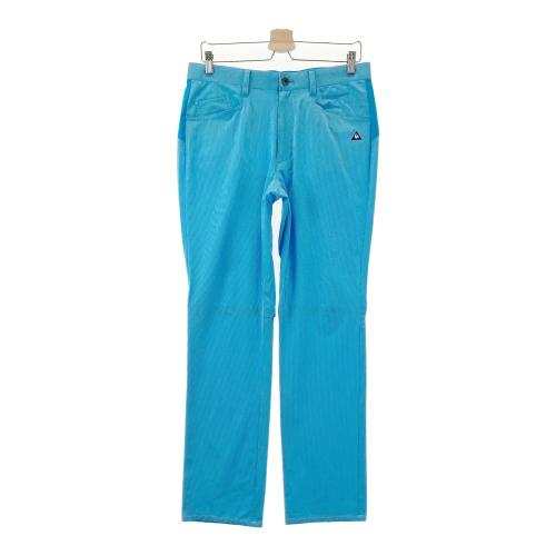 LE COQ GOLF ルコックゴルフ ストレッチパンツ 格子チェック柄 ブルー