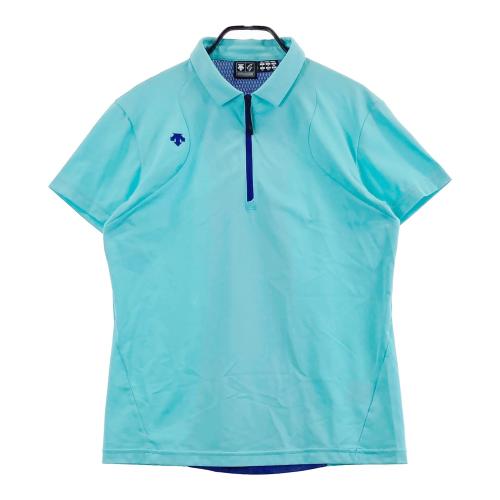 DESCENTE GOLF デサントゴルフ ハーフジップ 半袖ポロシャツ 総柄