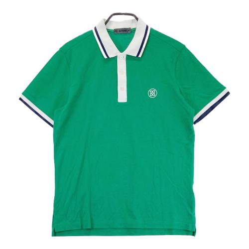 G/FORE ジーフォア ロゴ刺繍入り 半袖ポロシャツ 総柄 グレー系 サイズ