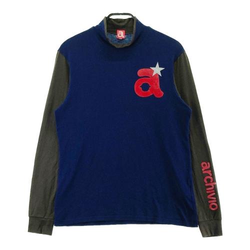 サイズ：4 RUSSELUNO ラッセルノ  ハイネック 長袖Tシャツ ルチャ ゲームプリント ブラウン系 [240101682882] ゴルフウェア メンズ ストスト RUSSELUNO ラッセルノ ハイネック 長袖Tシャツ ルチャ ゲームプリント