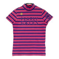 未使用品　PEARLY GATES ゴルフ　Tシャツ　サイズ5 ボーダー レディース PEARLY GATES(パーリーゲイツ) Tシャツ｜中古ゴルフウェア