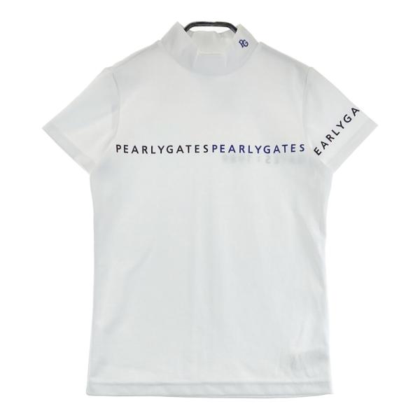PEARLY GATES ハイネックTシャツ ホワイト PEARLY GATES パーリーゲイツ 2024年モデル ハイネック 半袖Tシャツ