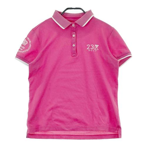 23区GOLF ニジュウサンクゴルフ 半袖ポロシャツ ピンク系 サイズ：1
