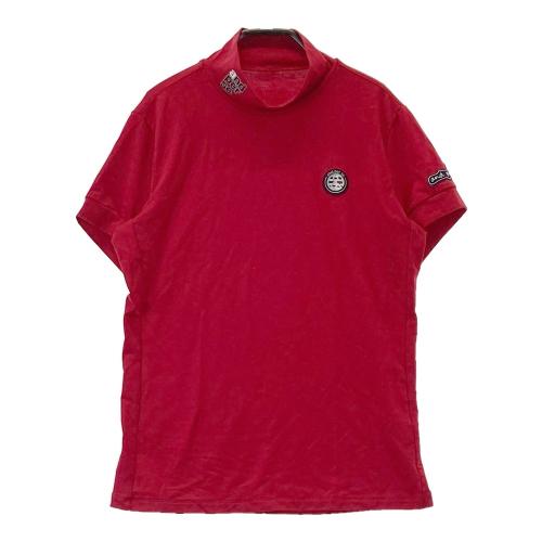 サイズ：LL AND PER SE アンパスィ 2024年モデル ハイネック 半袖Tシャツ  レッド系 [240101576799] ゴルフウェア メンズ ストスト AND PER SE アンパスィ ハイネック 半袖Tシャツ レッド系 サイズ：L