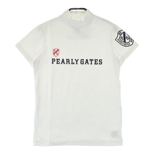 PEARLY GATES パーリーゲイツ モックネック 半袖Tシャツ ロゴプリント