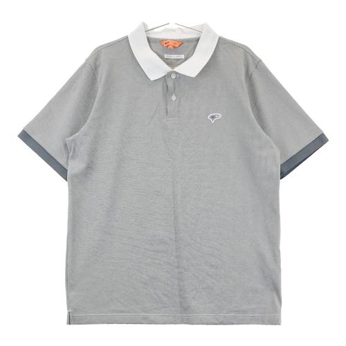 BEAMS GOLF ビームスゴルフ 半袖ポロシャツ 総柄 グレー系 サイズ：XL