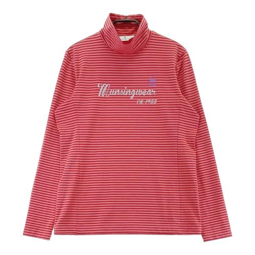 MUNSING WEAR マンシングウェア ハイネック長袖Tシャツ ピンク系