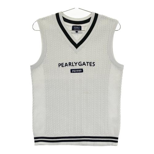 PEARLY GATES パーリーゲイツ Vネックニットベスト PEARLY GATES パーリーゲイツ Vネック ニットベスト ホワイト系 サイズ