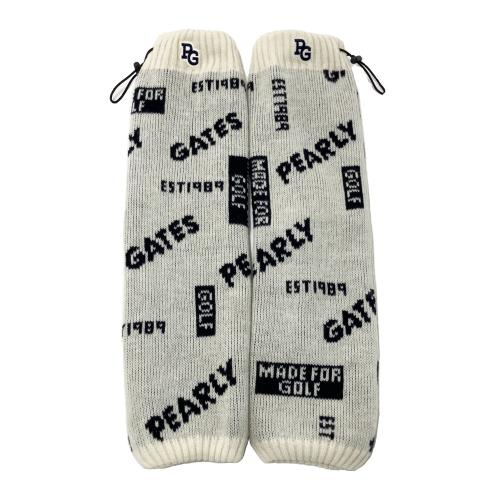 PEARLY GATES パーリーゲイツ ニットレッグウォーマー ウール混 ロゴ柄