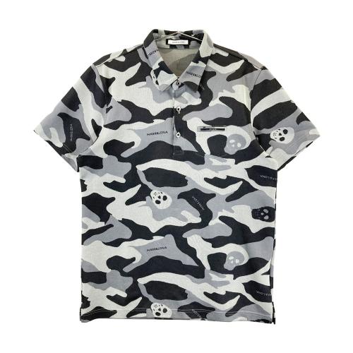 MARK&LONA マークアンドロナ 半袖ポロシャツ カモフラ柄 グレー系