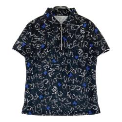 ランバンスポール　総柄　花柄　ハーフジップ　半袖ゴルフシャツ　40 レディース LANVIN SPORT(ランバン スポール)｜中古ゴルフウェア通販サイトSTST