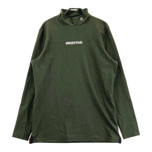 BRIEFING GOLF ブリーフィング 裏起毛 ハイネック長袖Tシャツ カーキ系