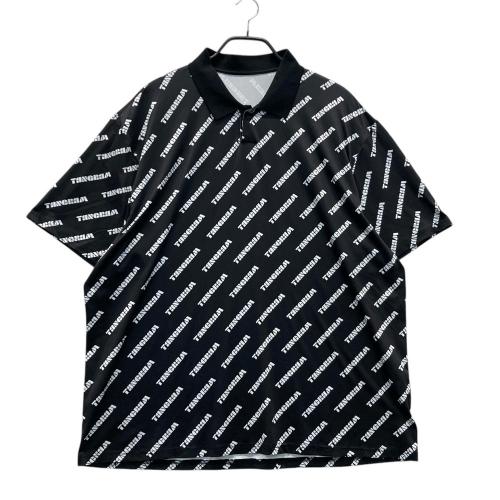 TANGRAM タングラム 半袖ポロシャツ ロゴ総柄 ブラック系 サイズ