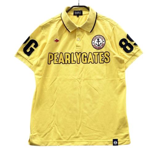 パーリーゲイツレディース半袖ポロシャツ　イエロー　サイズ2 中古・古着通販】PEARLY GATES (パーリーゲイツ) カノコ半袖
