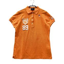 パーリーゲイツ レディース半袖ポロシャツ シャーベットオレンジ サイズ2 PEARLY GATES パーリーゲイツ 半袖ポロシャツ オレンジ×ダスティ