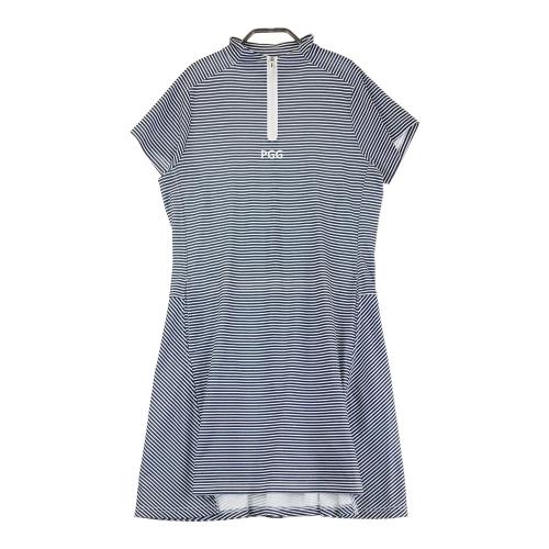 パーリーゲイツ　PGG スカート　サイズ２　プリーツ　ボーダー　ネイビー PGG PEARLY GATES パーリーゲイツ プリーツ ロングスカート