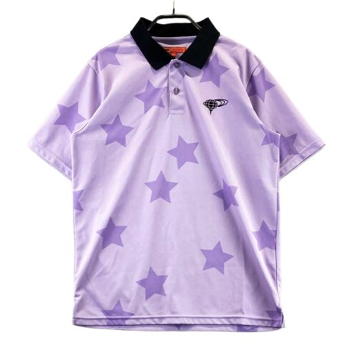 サイズ：XL BEAMS GOLF ビームスゴルフ  半袖ポロシャツ 星総柄 ピンク系 [240101725727] ゴルフウェア メンズ ストスト BEAMS GOLF ビームスゴルフ 半袖ポロシャツ 星総柄 ピンク系 サイズ