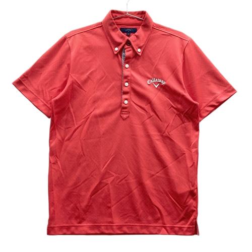 【キャロウェイ】新品タグ付 ポロシャツ レッド 総柄 3Lサイズ メンズ CALLAWAY キャロウェイ 半袖ポロシャツ 総柄 レッド系 サイズ：3L