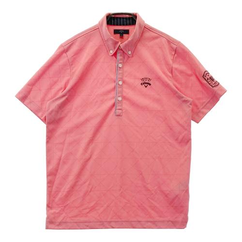 CALLAWAY キャロウェイ 半袖ポロシャツ 総柄 ピンク系 サイズ：M